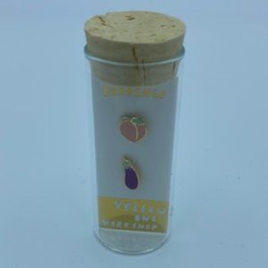 Yellow Owl Workshop Peach Eggplant Emoji Earrings